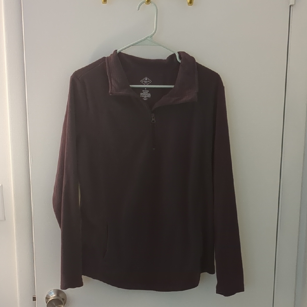 St. John's Bay Deep Purple Quarter-Zip Warm Cozy Pullover